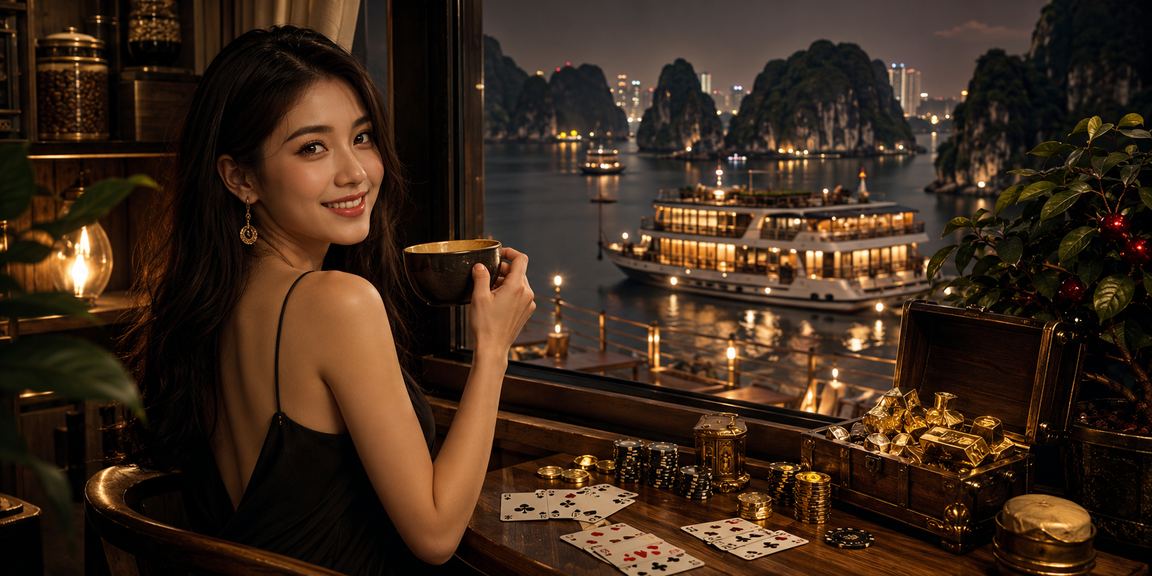 Không gian thư giãn tại Hạ Long với trò chơi bài và cà phê – phong cách giải trí Việt